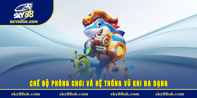 Chế độ phòng chơi và hệ thống vũ khi đa dạng 